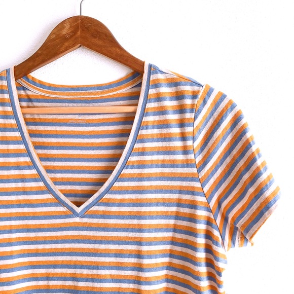 Lucky Brand Stripes V-Neck Tee - Picture 7 of 8